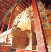 A Damaged Seat of a Buddha 