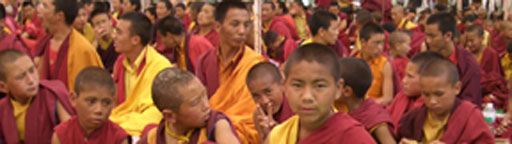 The monks of Jangchup Ling Monastery