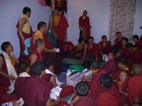 Senge Tenzin Rinpoche and his monks