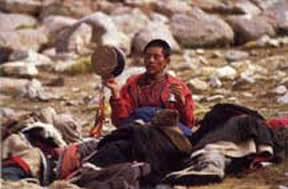 A Monk Performing "Chod" ritual